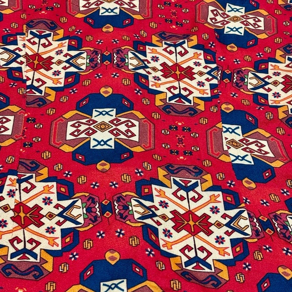 Gretchen Scott Priss Blouse Ruffled Sleeve Turkey Trot Size X-Small - Picture 11 of 11